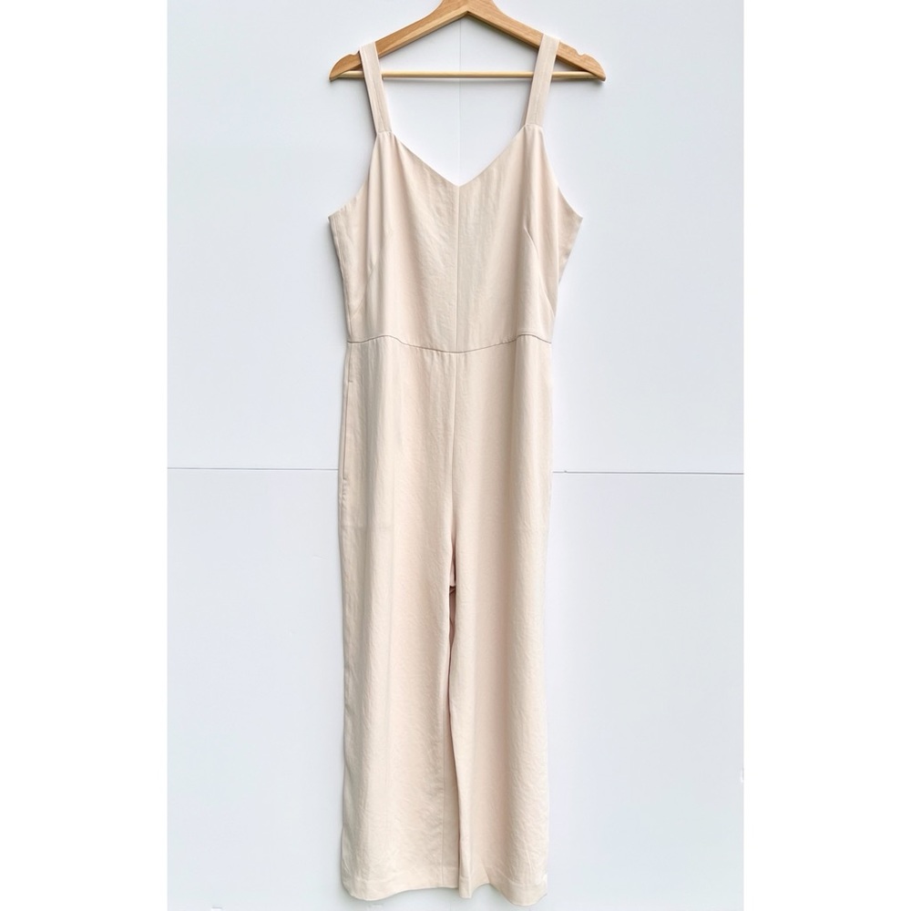 Everlane Cream Wide-Leg Jumpsuit